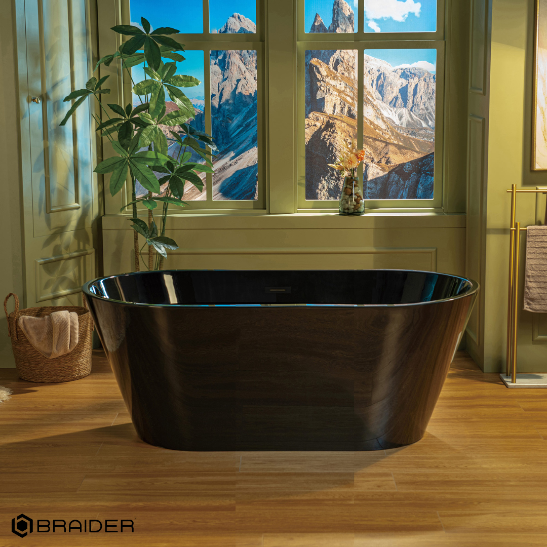 Braider wanna wolnostojąca akrylowa Altaria czarna Braider wanna wolnostojąca akrylowa Altaria czarna