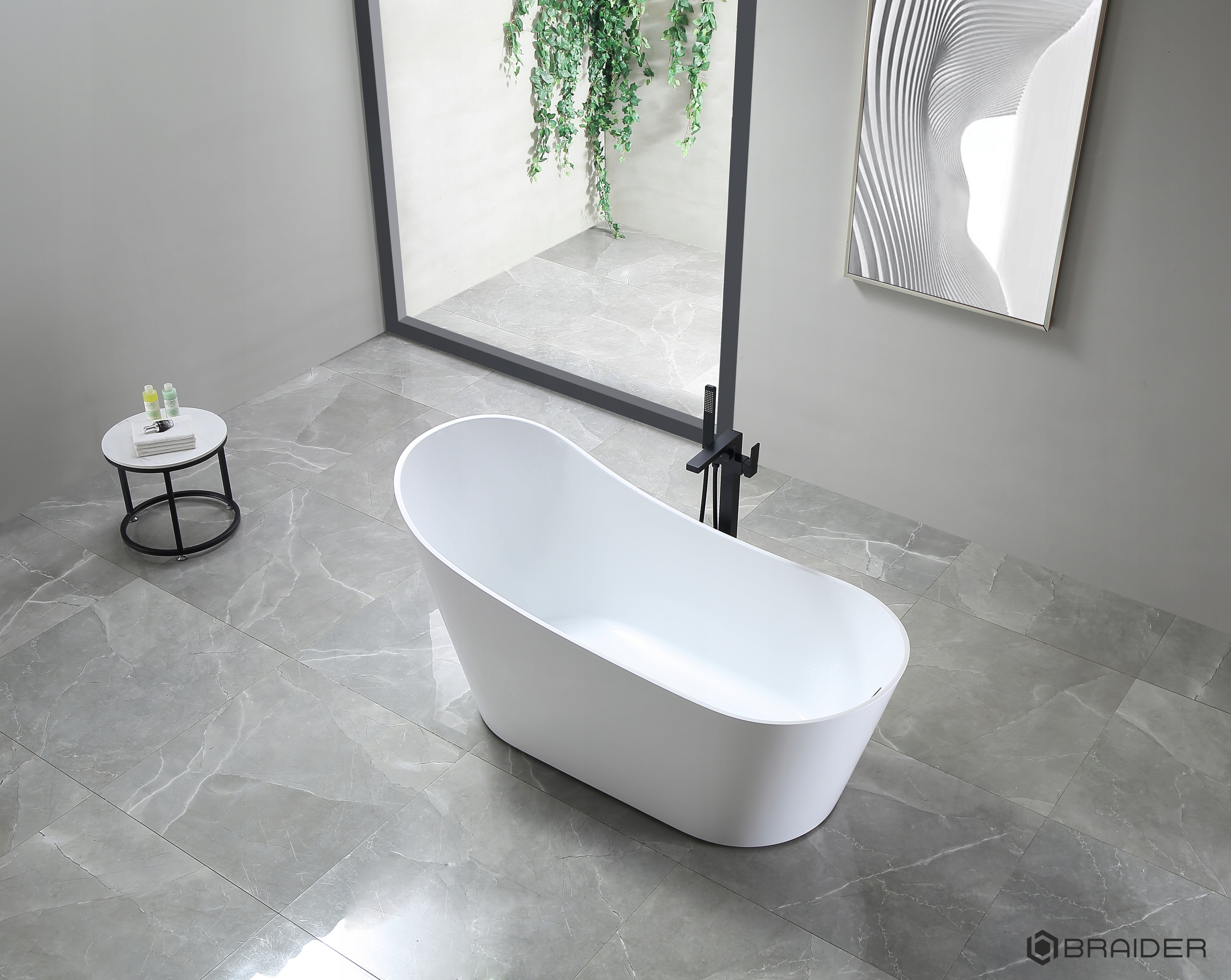 BRAIDER-Wanna-wolnostojaca-MEMORIA-170-cm-Biala-Marka-Braider wanna wolnostojąca akrylowa