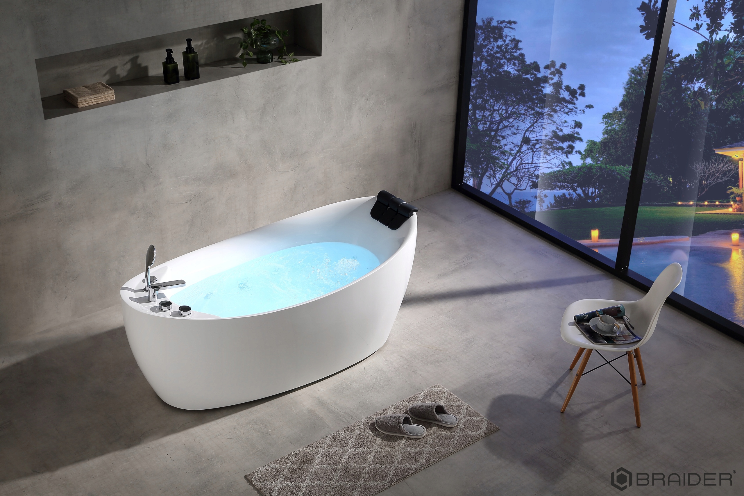 BRAIDER-Wanna-wolnostojaca-SILENTIA-z-hydromasazem-170-cm-Biala-EAN-GTIN-5905951532264 BRAIDER-Wanna-wolnostojaca-SILENTIA-z-hydromasazem-170-cm