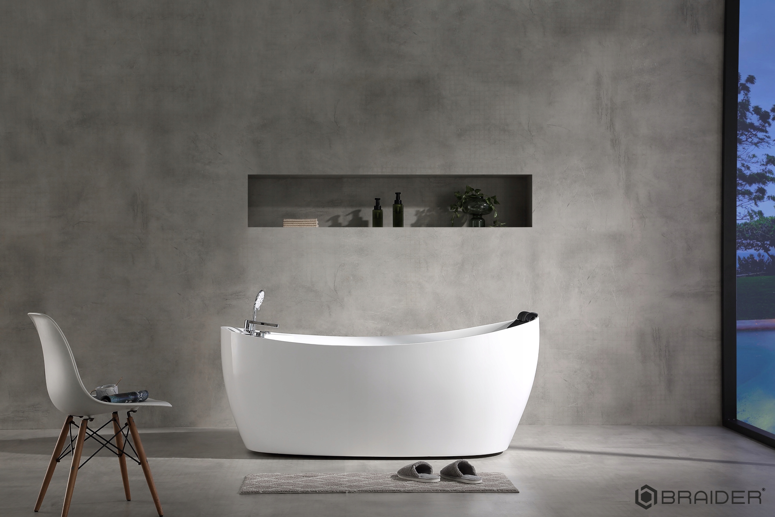 BRAIDER-Wanna-wolnostojaca-SILENTIA-z-hydromasazem-170-cm-Biala-Kod-producenta-13-22-0 BRAIDER-Wanna-wolnostojaca-SILENTIA-z-hydromasazem-170-cm