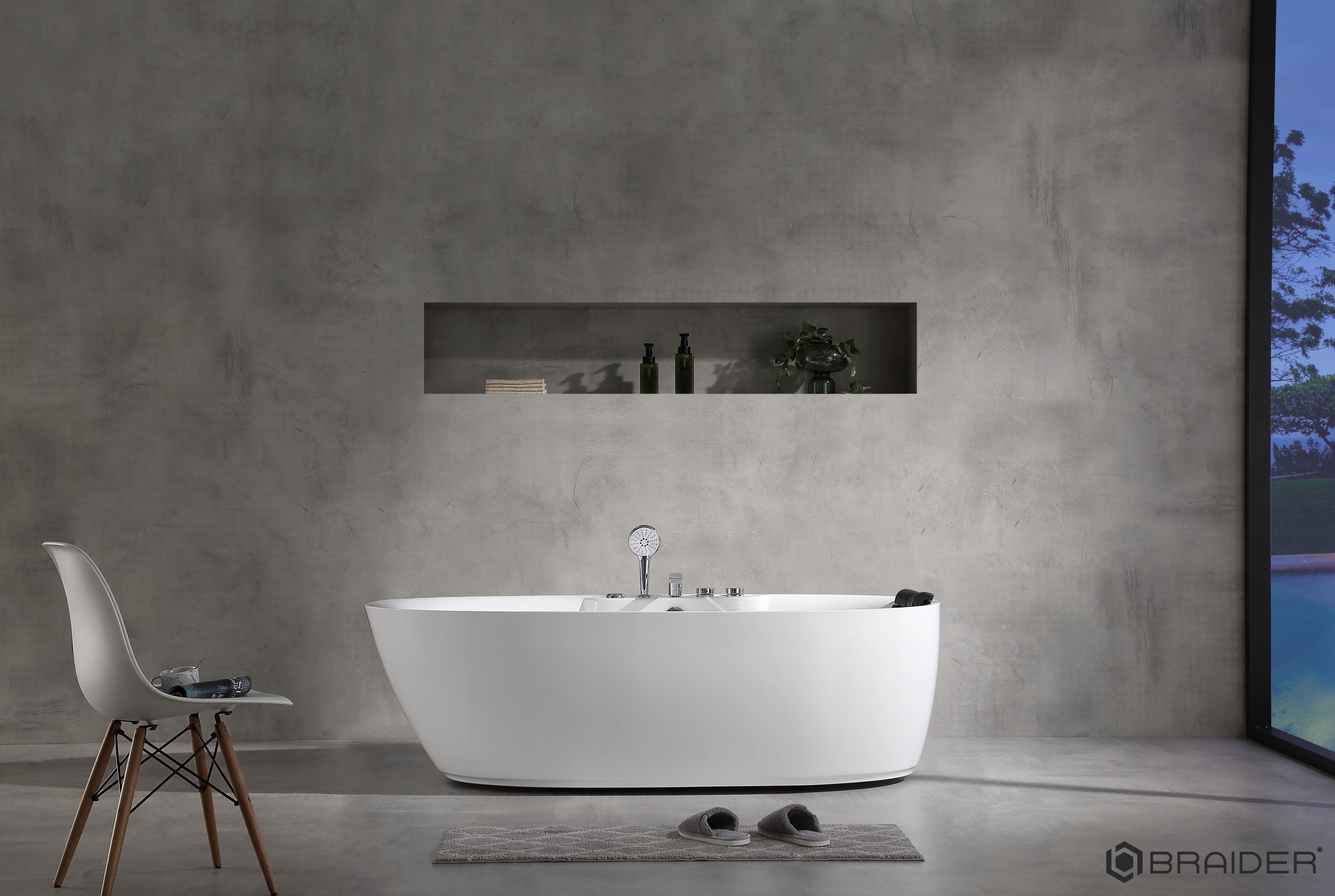 BRAIDER-Wanna-wolnostojaca-SOFTIA-z-hydromasazem-180-cm-Biala-Kod-producenta-97-16-4