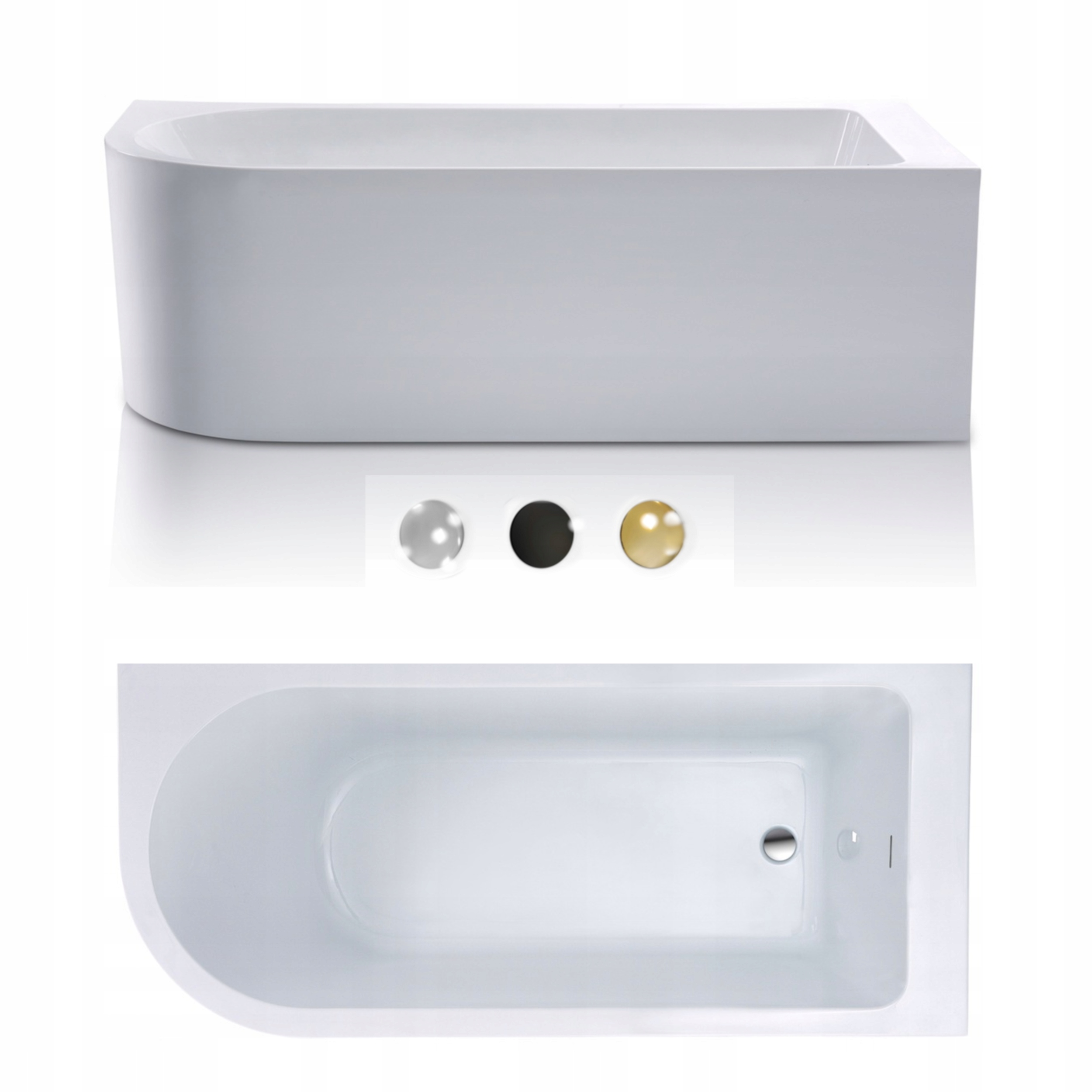 BRAIDER-Wanna-wolnostojaca-narozna-RESTIA-LEWA-PRAWA-160-cm-Biala-syfon BRAIDER wanna wolnostojąca narożna akrylowa