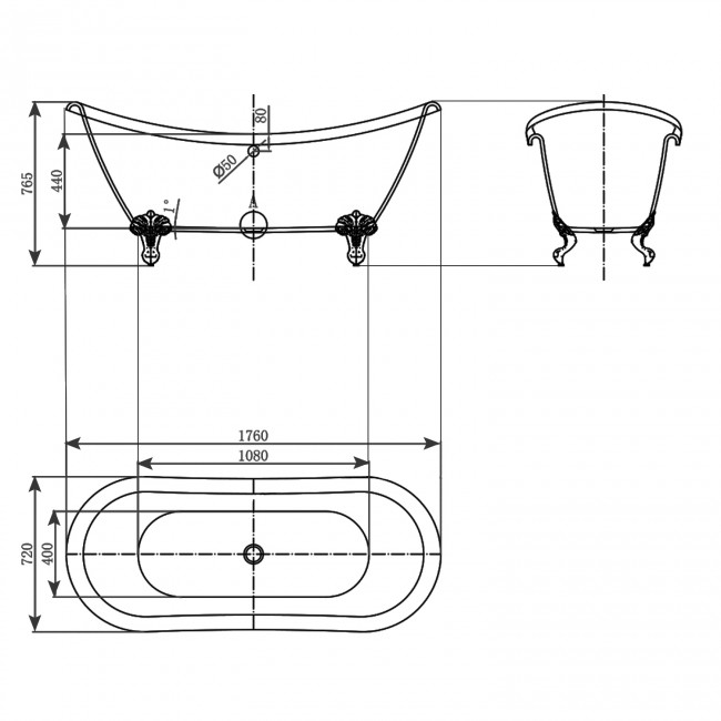 antiqua_176_rys_tech_BRAIDER wanna wolnostojąca akrylowa BRAIDER wanna wolnostojąca akrylowa