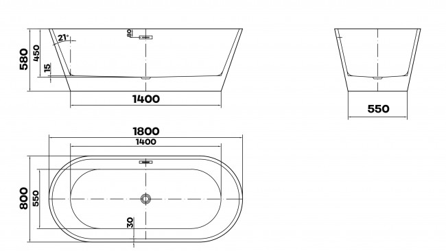 cannea_180_rys_tech wanna wolnostojąca akrylowa