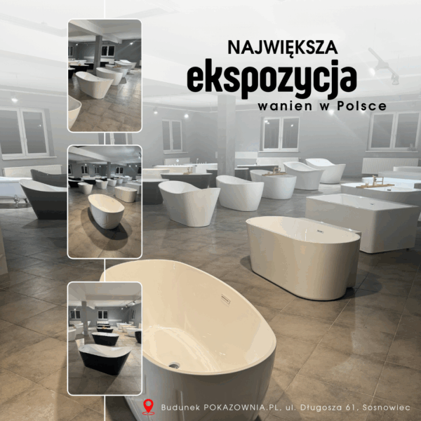 wanna wolnostojąca ekspozycja