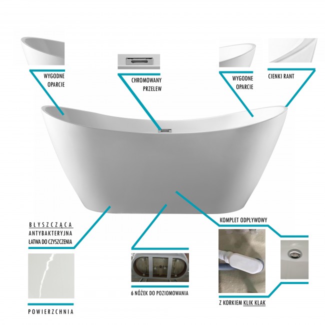 Wanna wolnostojąca Salanea wanna wolnostojąca