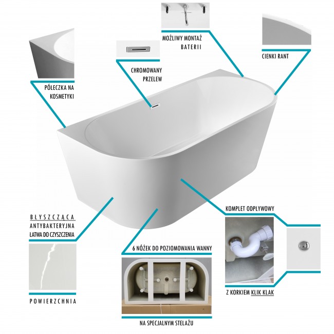 Braider wanna wolnostojąca symetryczna Restia Braider wanna wolnostojąca symetryczna Restia